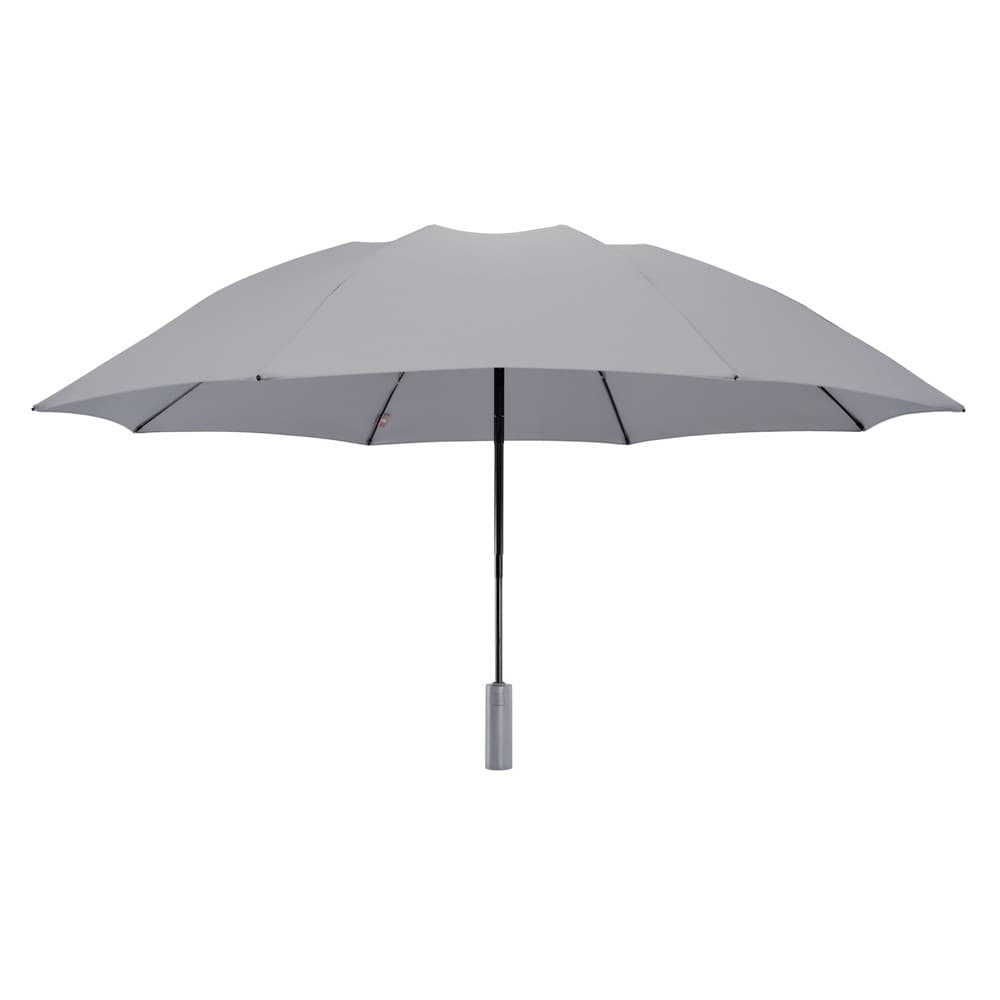 Зонт Ninetygo обратного складывания со светодиодной подсветкой, серый— фото №3